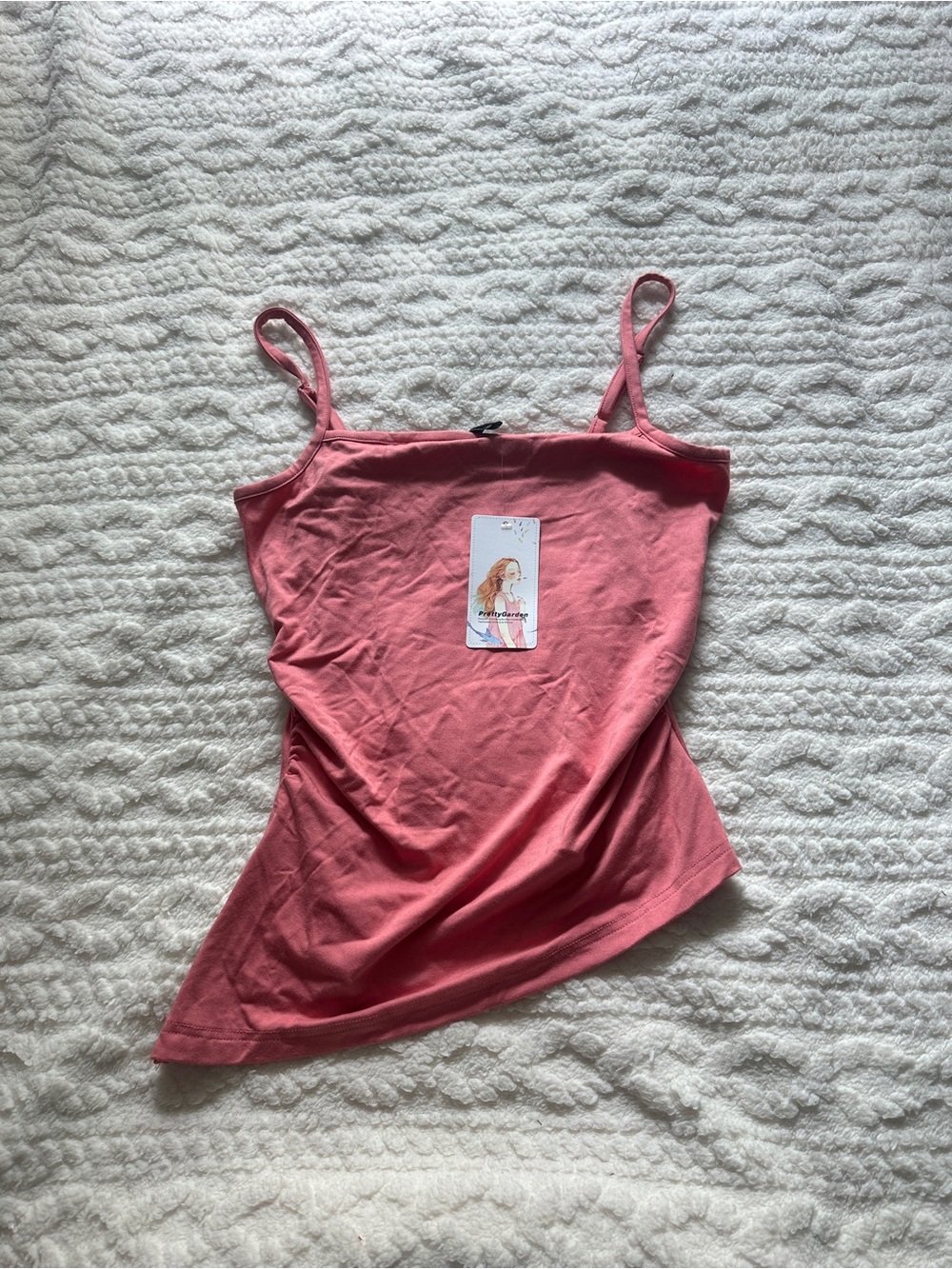 Women’s Pink Spaghetti Strap Tank Top